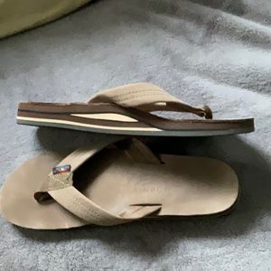 Womens platform Rainbow Flip Flops XL 8.5 to 9.5.  No tags, but never used.